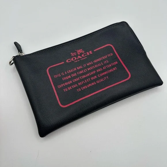 Coach Black Wristlet with Bold Red Design with COA - Picture 1 of 3